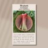 front of crimson rhubarb seed packet