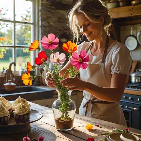 post cut flower from seed arranging