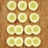 a sliced cucumber jefferson on a wooden board