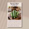 front side of the grey zucchini seed packet